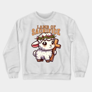 lamb of sacrifice- Happy easter Crewneck Sweatshirt